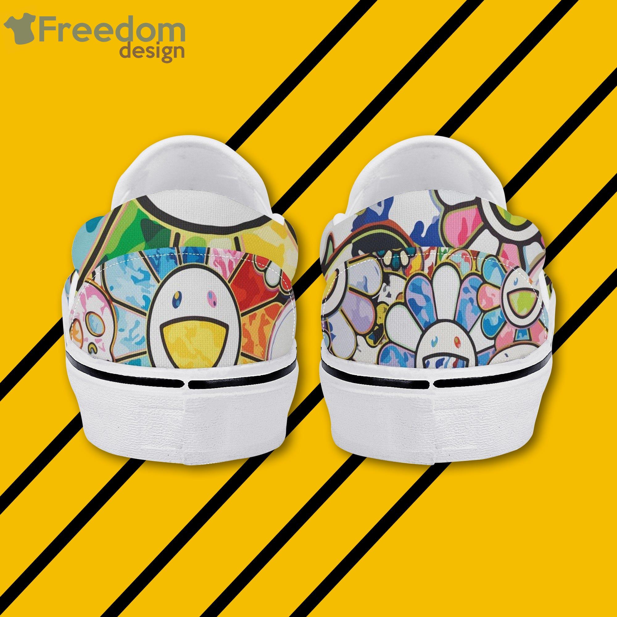 Takashi Murakami Sunflower Watercolor Slip On Shoes For Men And Women image Takashi Murakami Sunflower Watercolor Slip On Shoes For Men And Women Product Photo 3