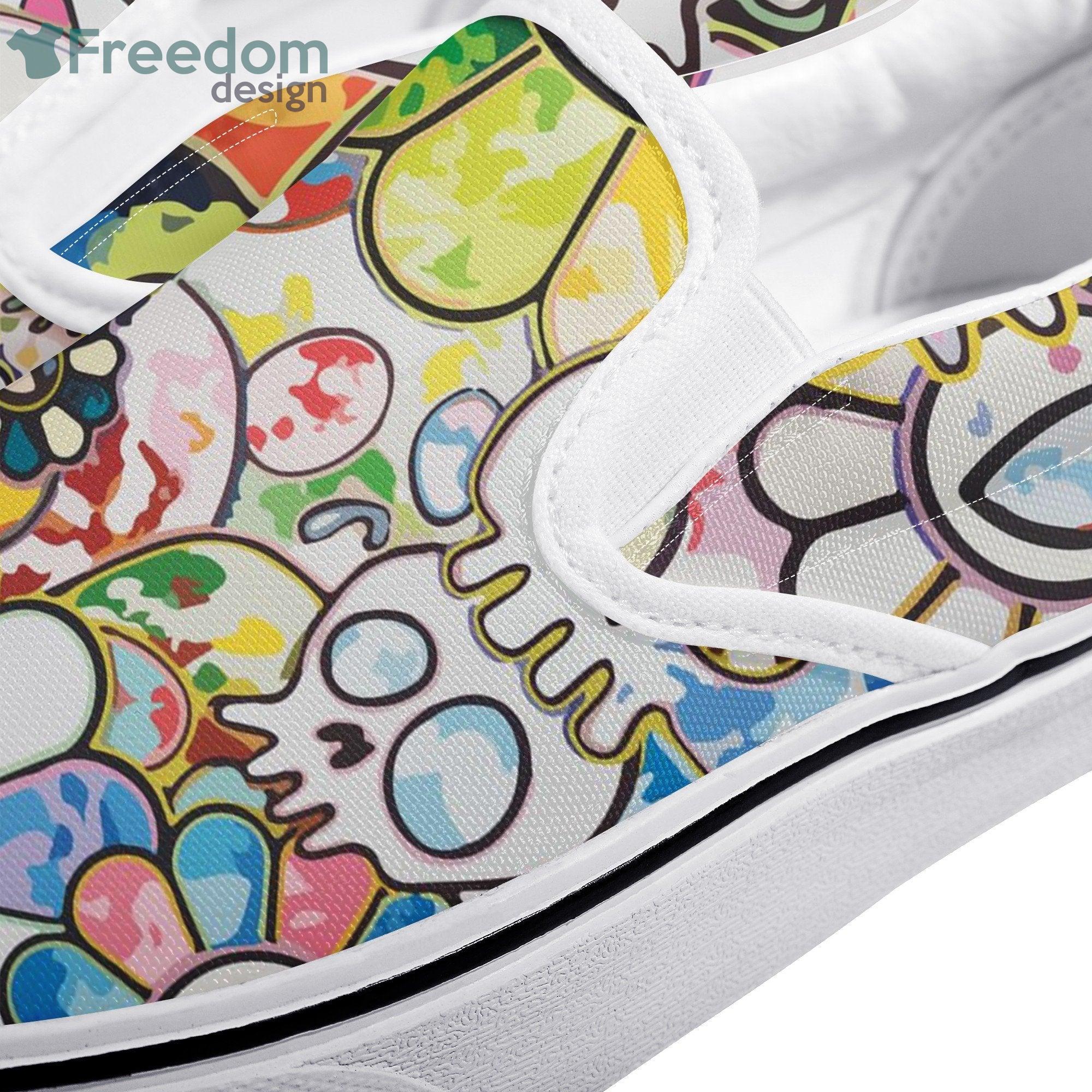 Takashi Murakami Sunflower Watercolor Slip On Shoes For Men And Women Product Photo 4 Takashi Murakami Sunflower Watercolor Slip On Shoes For Men And Women Product Photo 4
