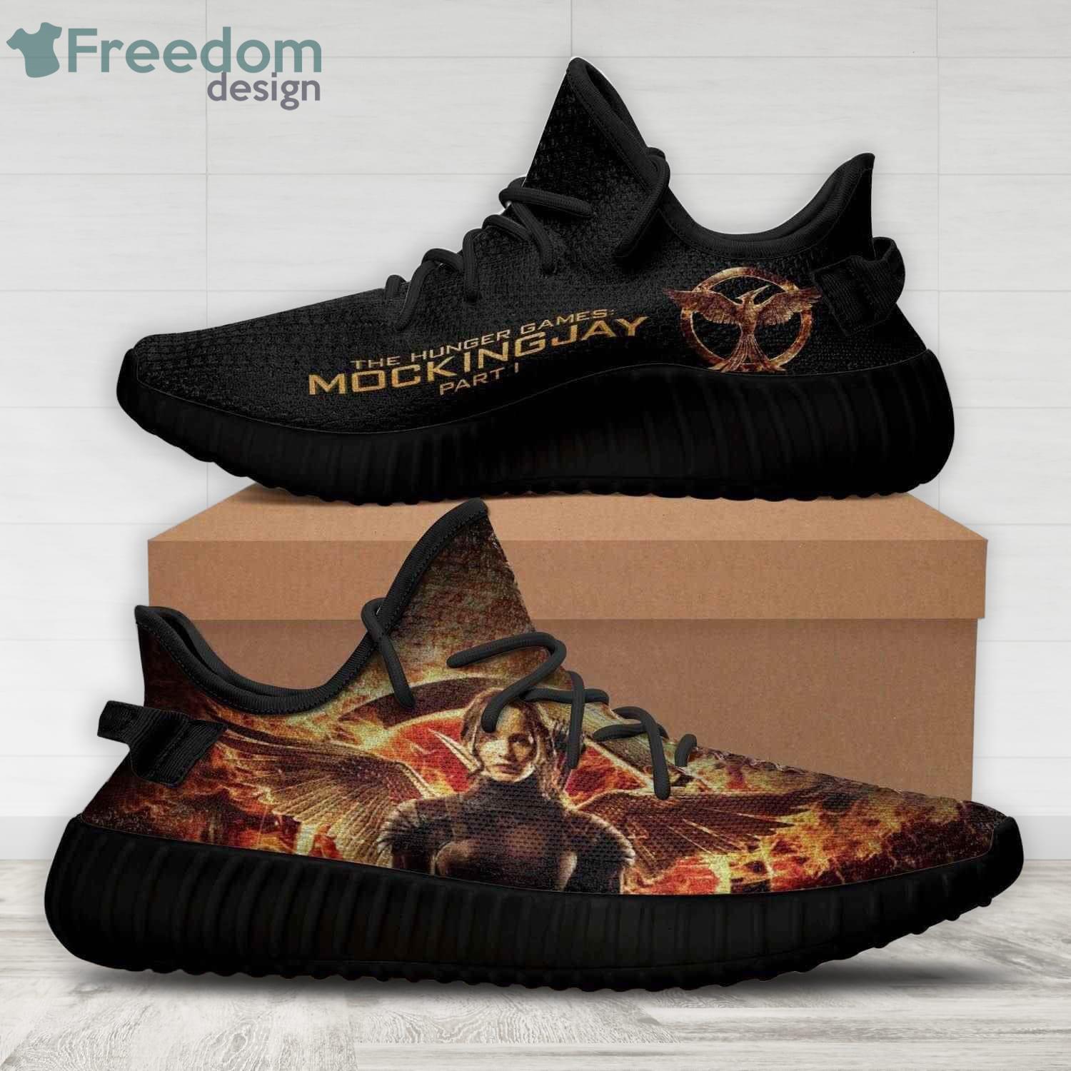 The Hunger Games Mocking Jay Black Edition Yeezy Sneaker Shoes Product Photo 1 The Hunger Games Mocking Jay Black Edition Yeezy Sneaker Shoes Product Photo 1
