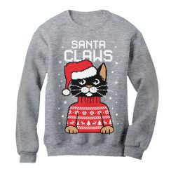 Tstars Mens Ugly Christmas Sweater - AOP Sweater - Grey
