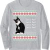 Ugly Christmas Sweater Let it Purr Tuxedo Cat T Shirt