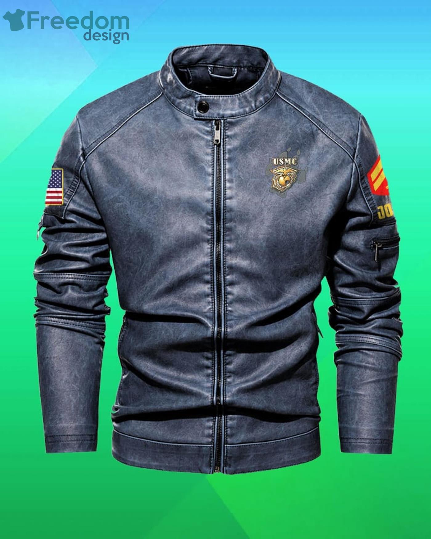 United States Marine Corps Release The Dog Of War Custom Name Motor Leather Jacket Product Photo 5 United States Marine Corps Release The Dog Of War Custom Name Motor Leather Jacket Product Photo 5