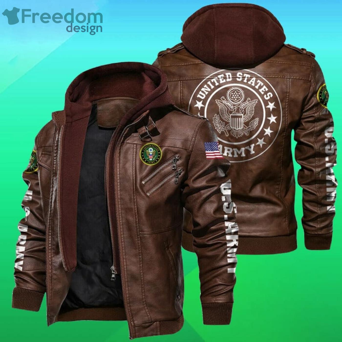 Us Army Trending 2D Leather Jacket - Freedomdesign