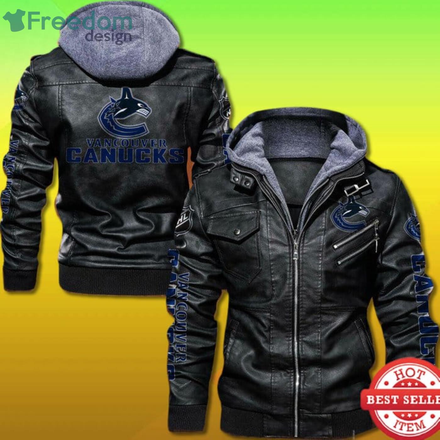 Vancouver Canucks Leather Jacket Product Photo 1 Vancouver Canucks Leather Jacket Product Photo 1