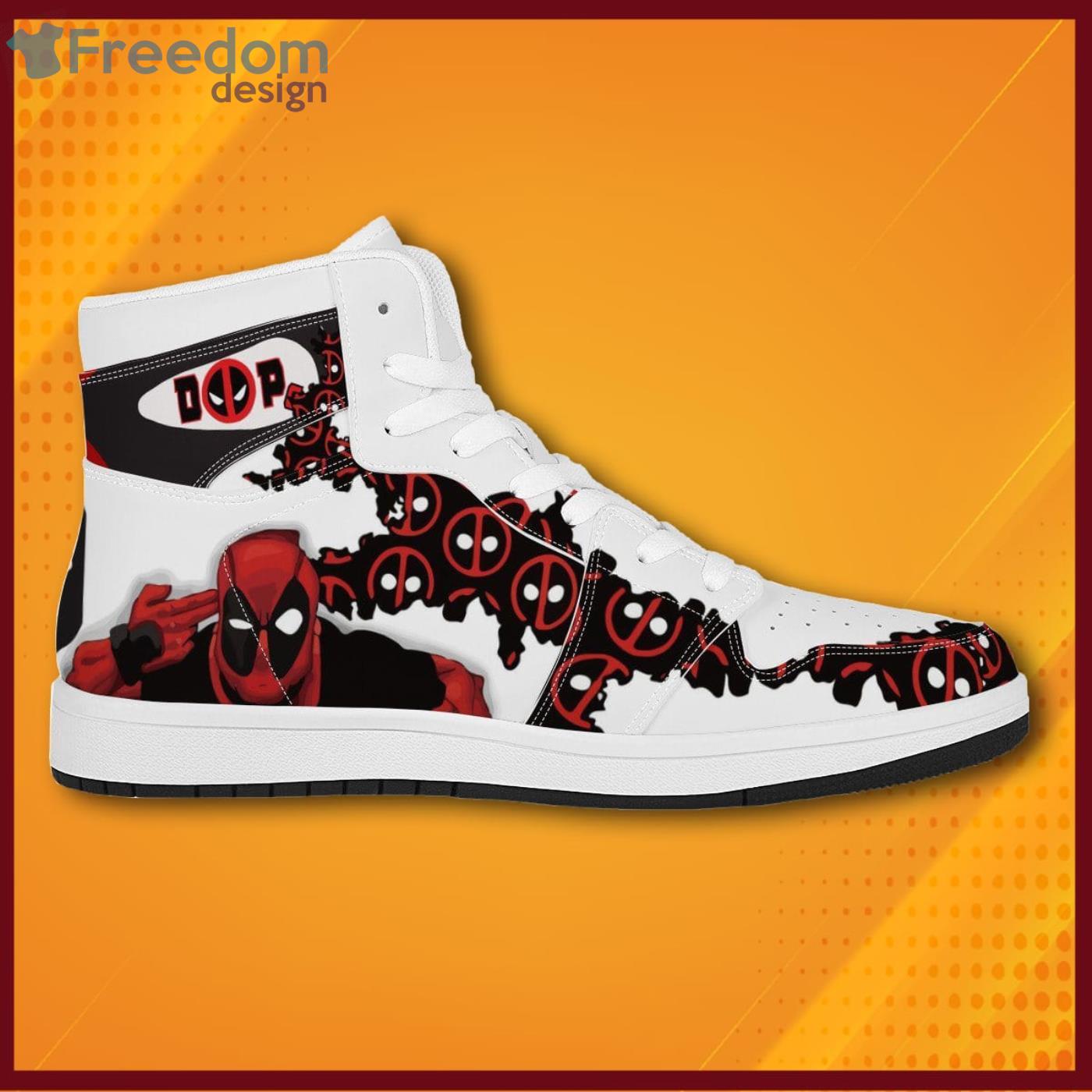 Wade Wilson Spider Man White Sneaker Boots Shoes Product Photo 2