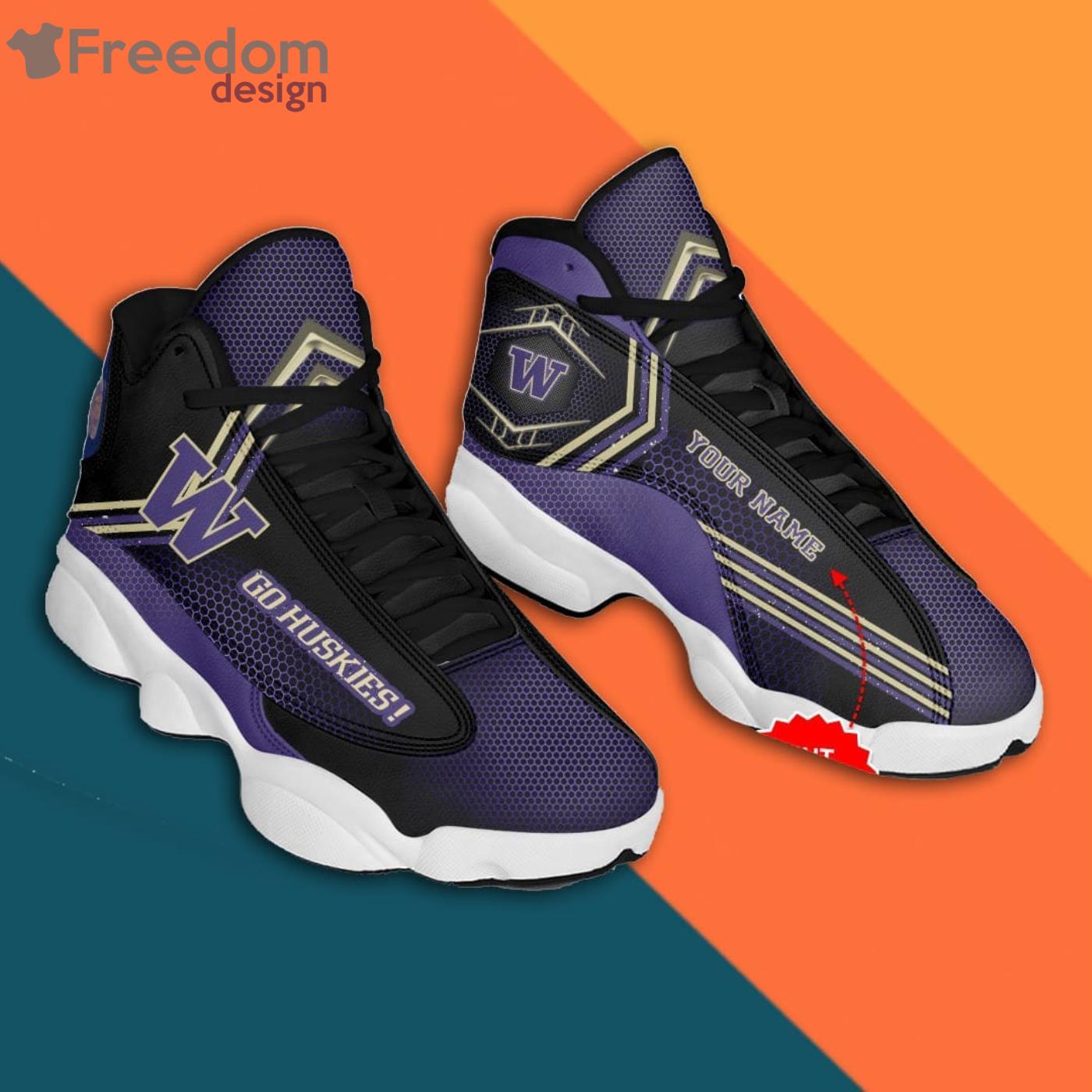 Washington Huskies Air Jordan 13 Sneaker Shoes Product Photo 2