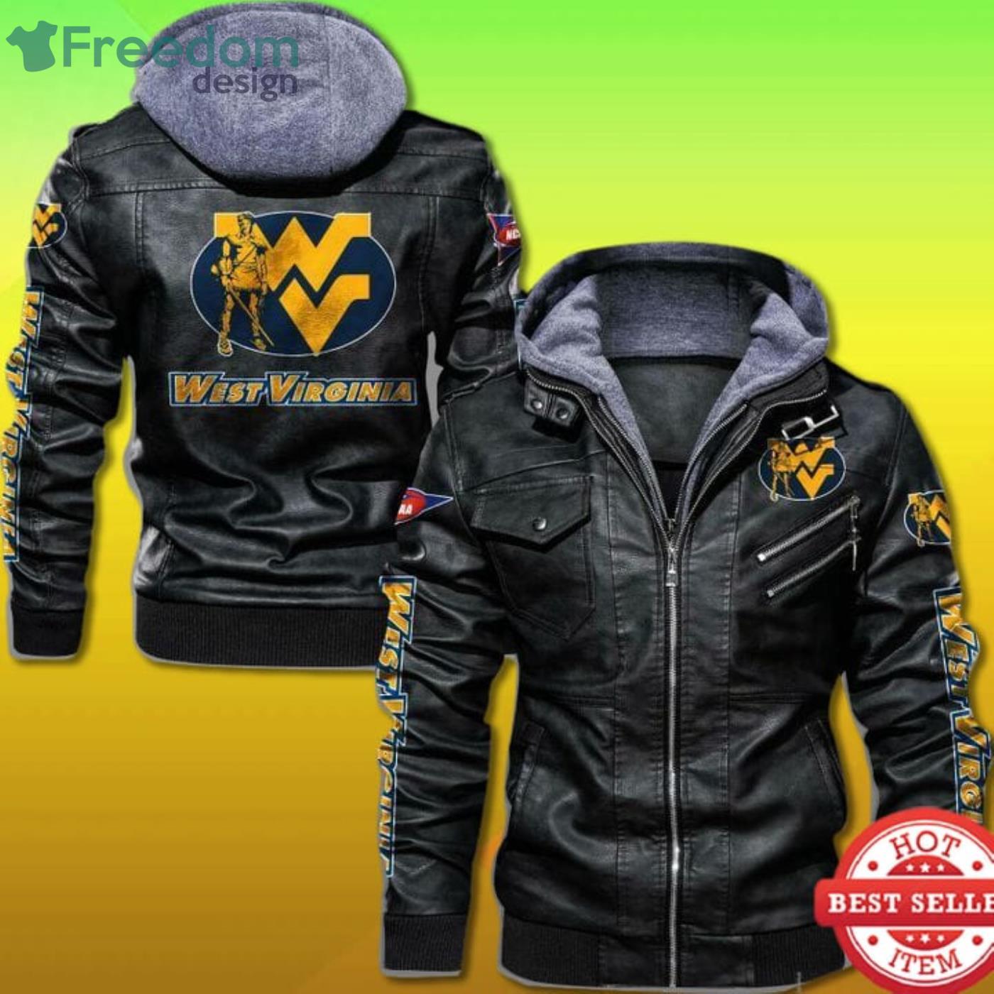West Virginia Mountaineers Leather Jacket Product Photo 1 West Virginia Mountaineers Leather Jacket Product Photo 1