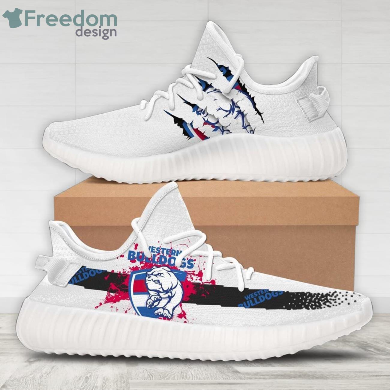 Western Bulldogs Afl Yeezy Sneaker Shoes Product Photo 1