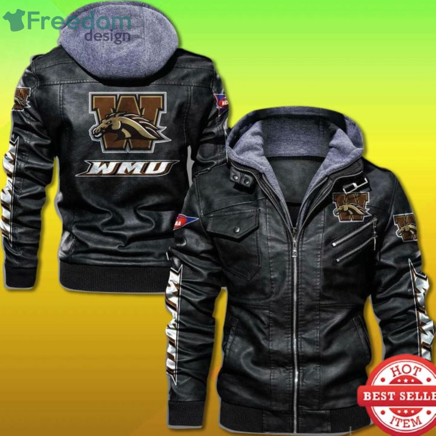 Western Michigan Broncos Leather Jacket Product Photo 1 Western Michigan Broncos Leather Jacket Product Photo 1