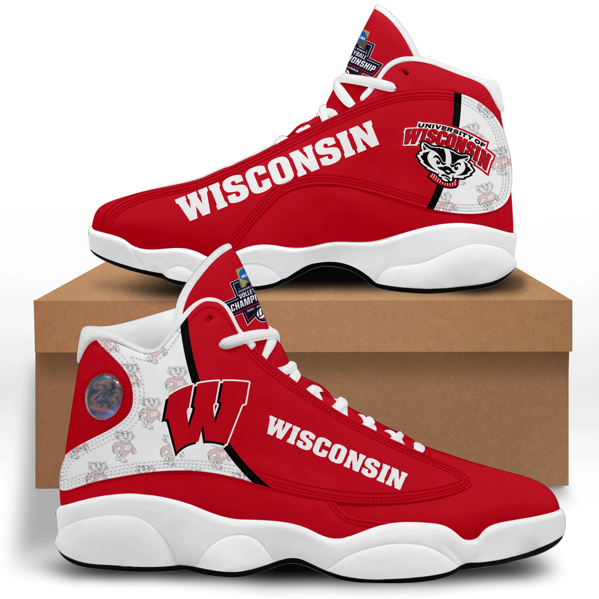 Wisconsin Badgers Air Jordan 13 Shoes For Fans Product Photo 3 Wisconsin Badgers Air Jordan 13 Shoes For Fans Product Photo 3