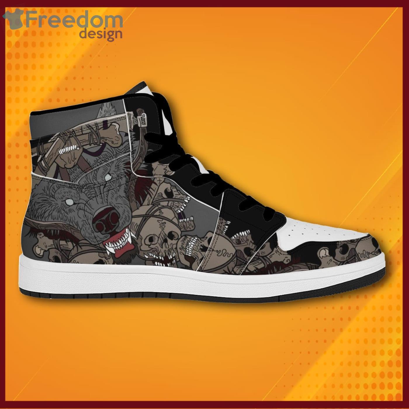 Wolf Scary Skull Sneaker Boots Shoes Product Photo 2