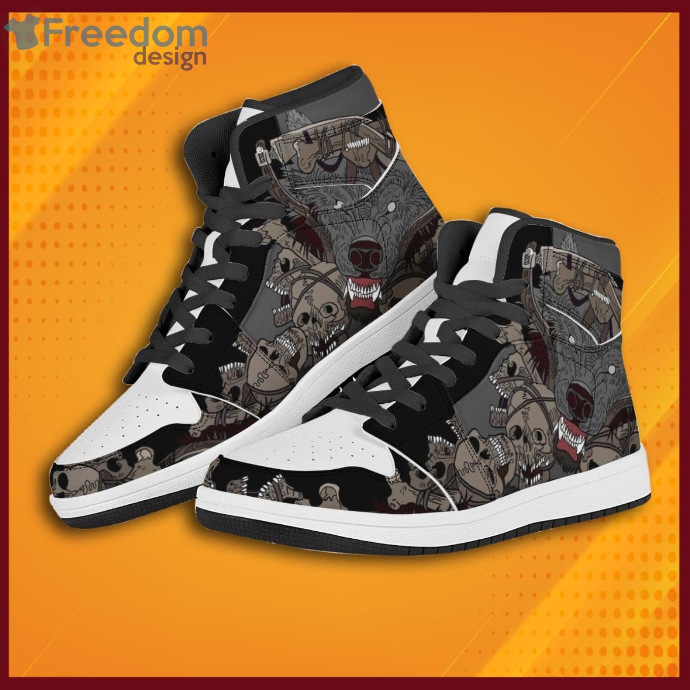 Wolf Scary Skull Sneaker Boots Shoes image Wolf Scary Skull Sneaker Boots Shoes Product Photo 3