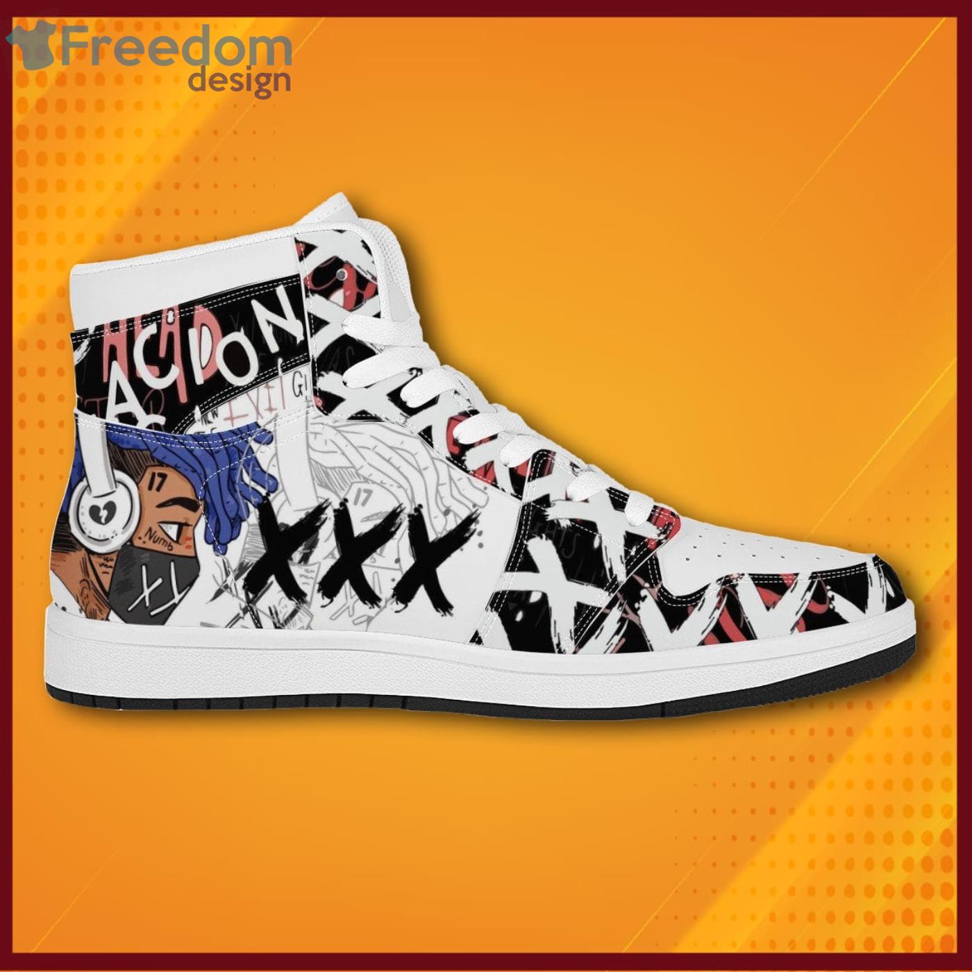 XXX Tentacion Black And White Sneaker Boots Shoes Product Photo 2
