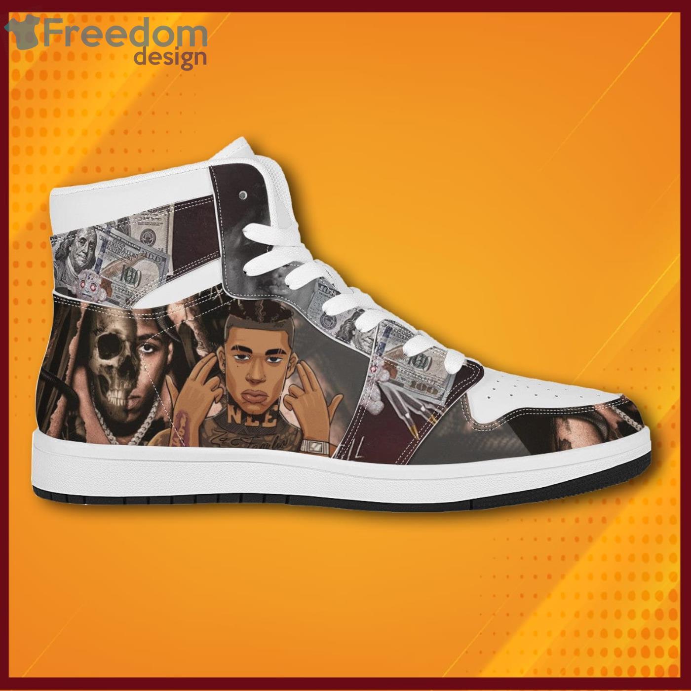 Youngboy Smoking Art Desgin Sneaker Boots Shoes Product Photo 2
