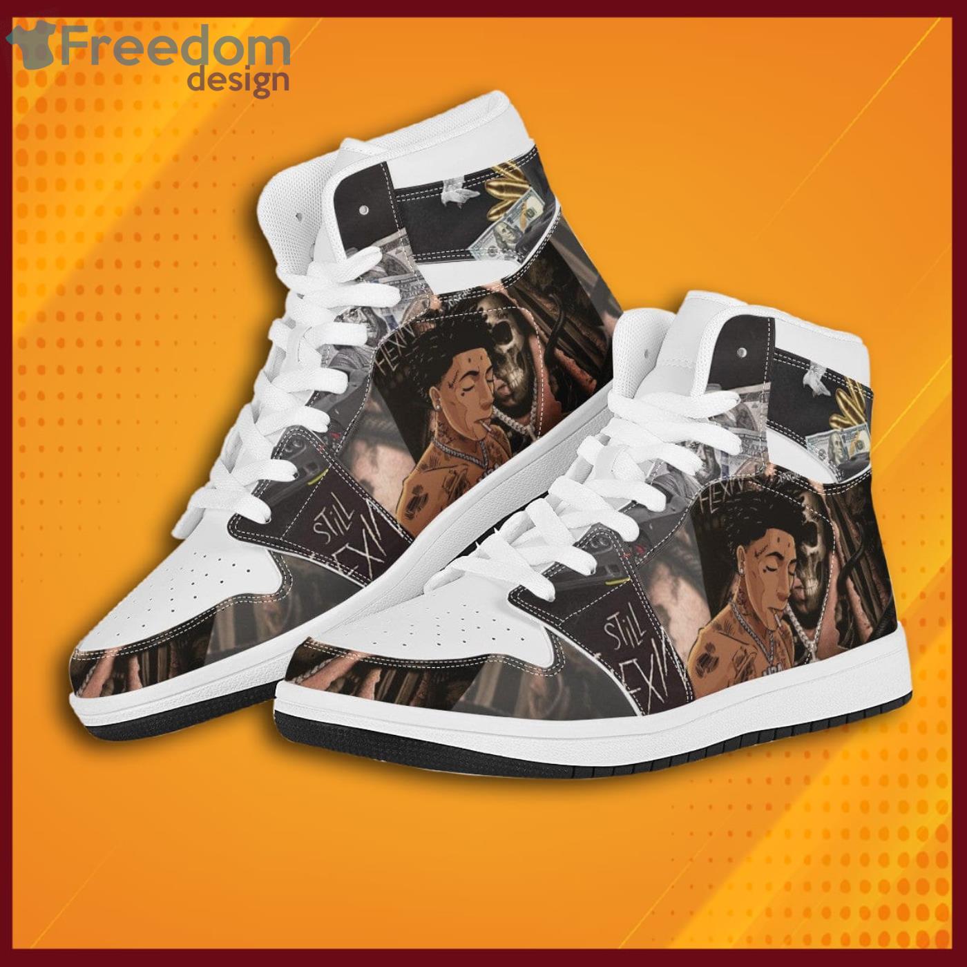 Youngboy Smoking Art Desgin Sneaker Boots Shoes Product Photo 3 Youngboy Smoking Art Desgin Sneaker Boots Shoes Product Photo 3