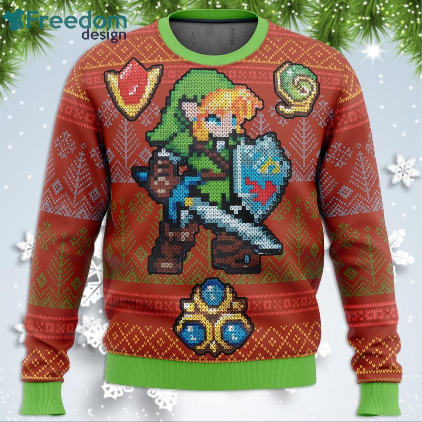 Zelda Link Gems Game Lover Ugly Christmas Sweater Product Photo 1