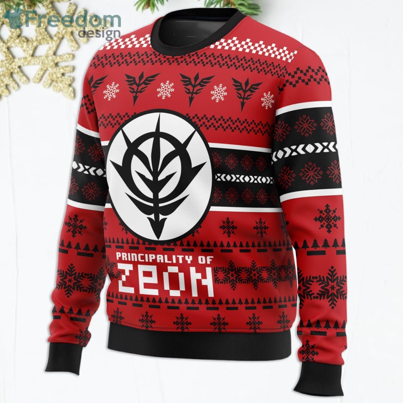 Zeon The Gundam Funny Christmas Gift Ugly Christmas Sweater Product Photo 2