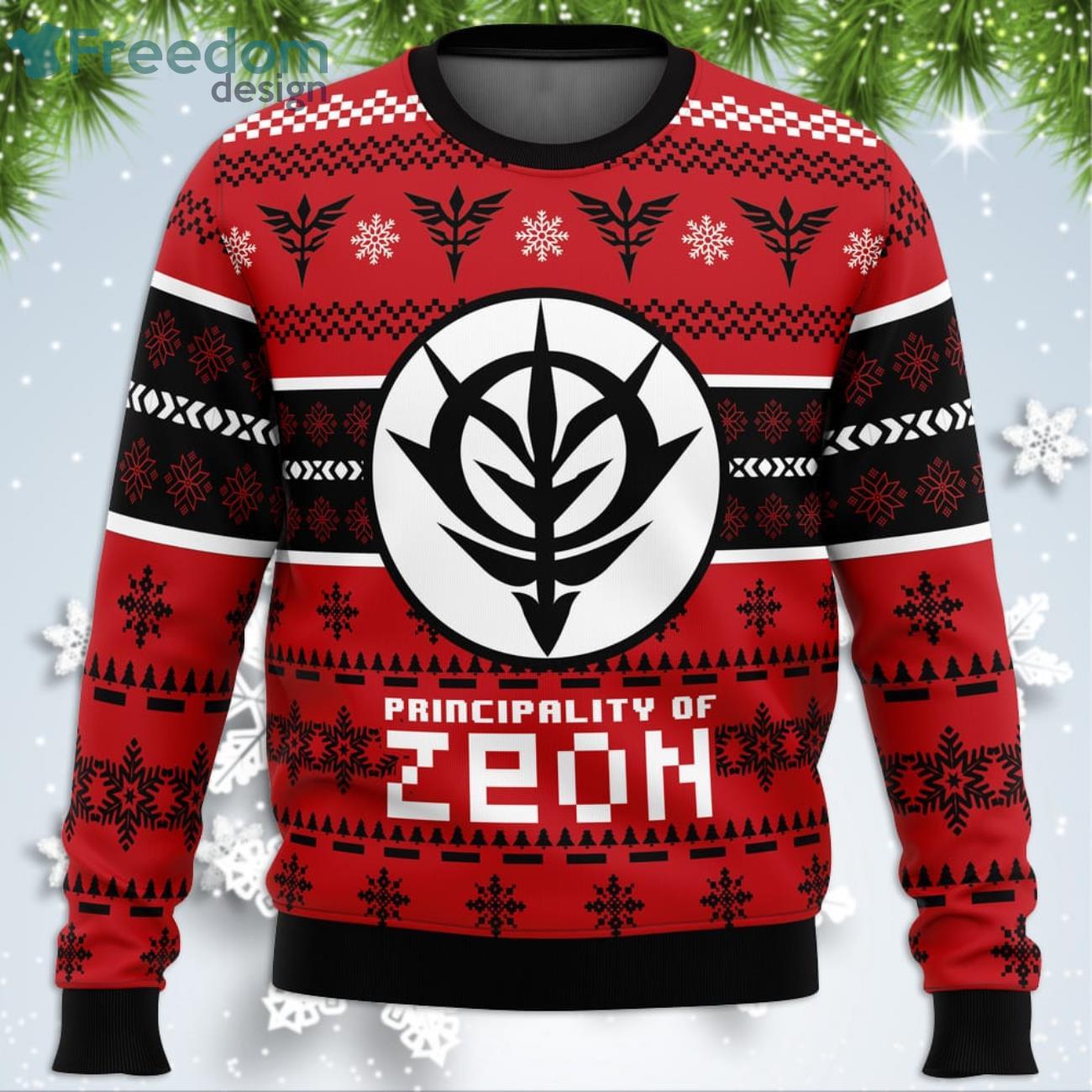 Zeon The Gundam Funny Christmas Gift Ugly Christmas Sweater Product Photo 1