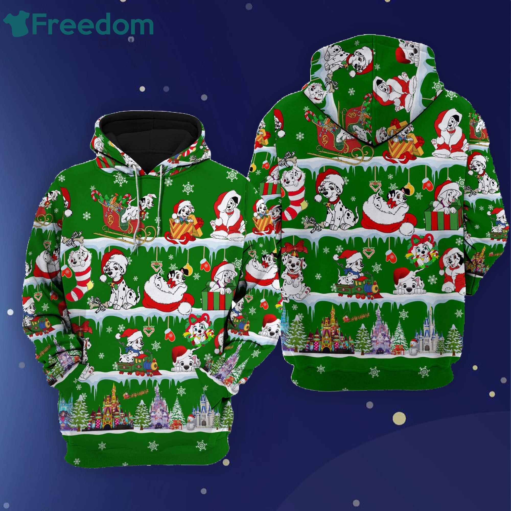 101 Dalmatians Christmas Disney Cartoon Hoodie Zip Hoodie Product Photo 1