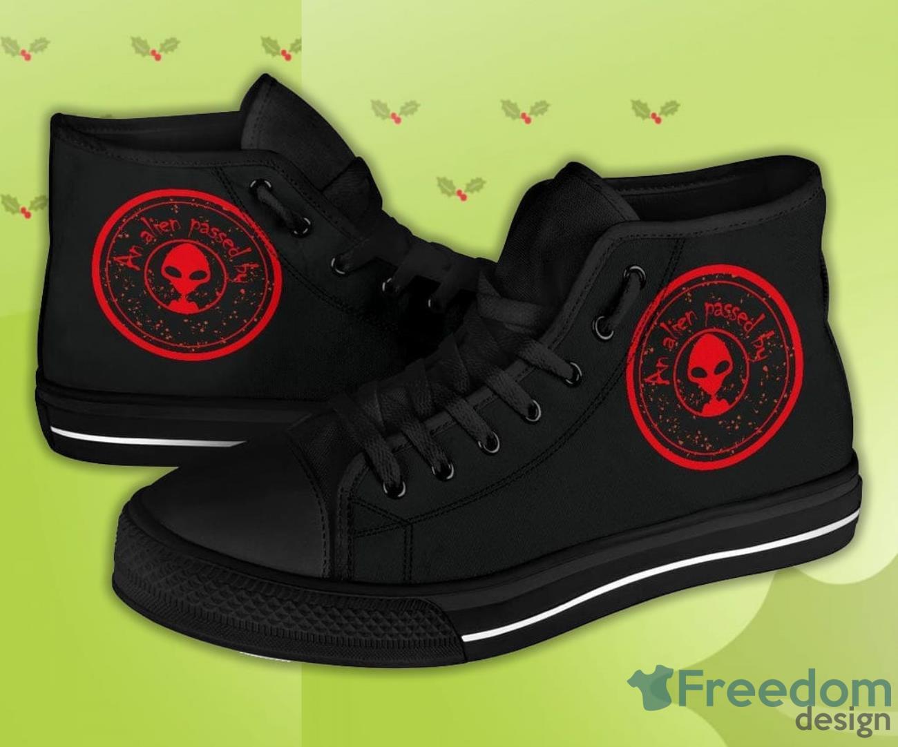 A Red Alien Passed By High Top Shoes For Men And Women Product Photo 2