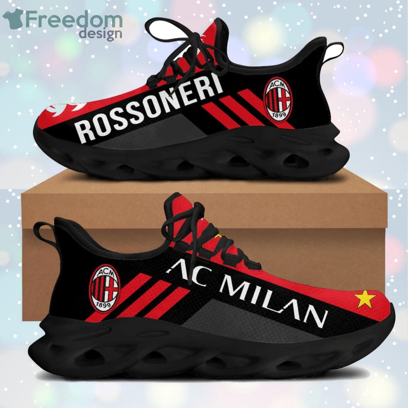 Ac Milan Red Striped Max Soul Sneaker Running Shoes Product Photo 1 Ac Milan Red Striped Max Soul Sneaker Running Shoes Product Photo 1