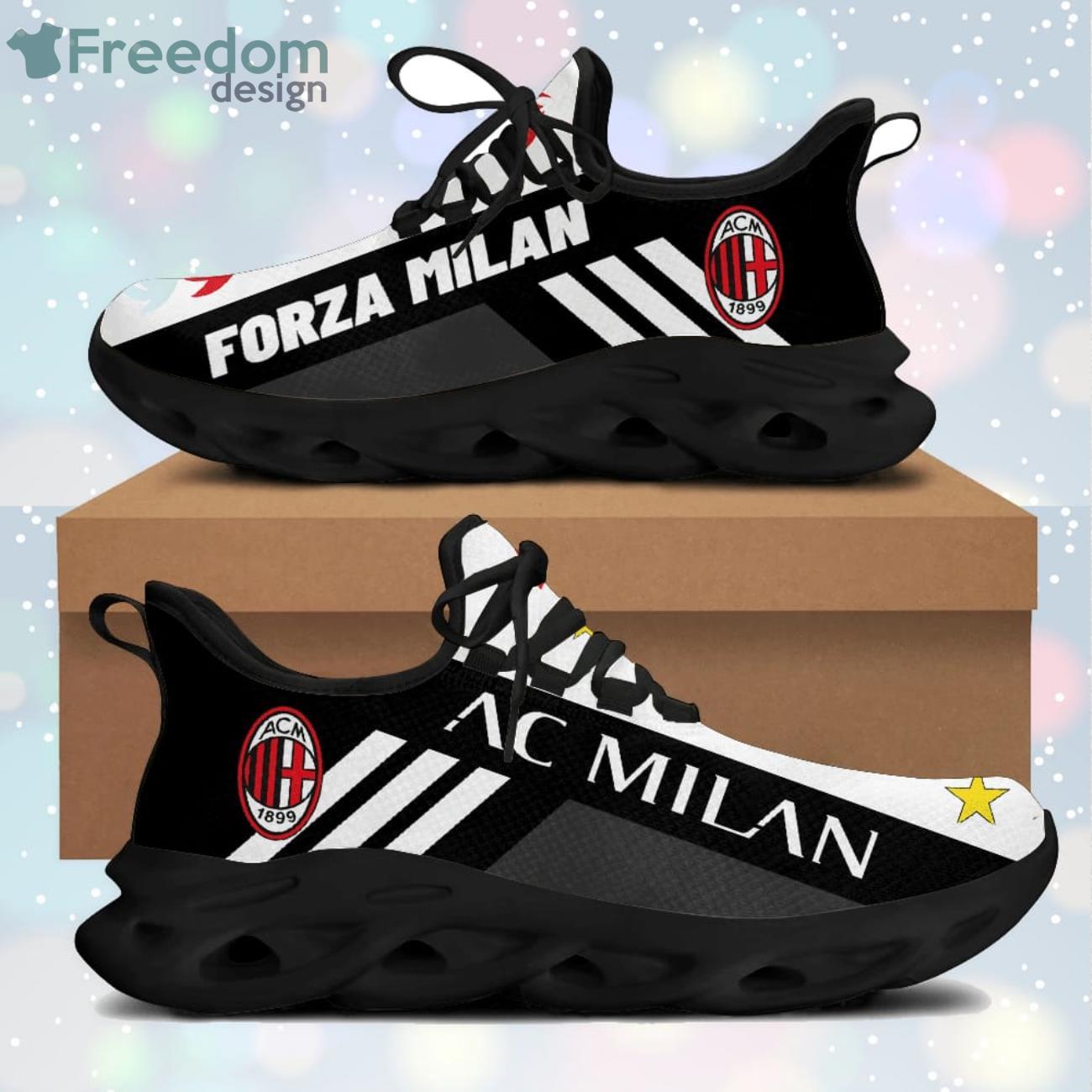 Ac Milan White Striped Black Max Soul Sneaker Running Shoes Product Photo 1 Ac Milan White Striped Black Max Soul Sneaker Running Shoes Product Photo 1