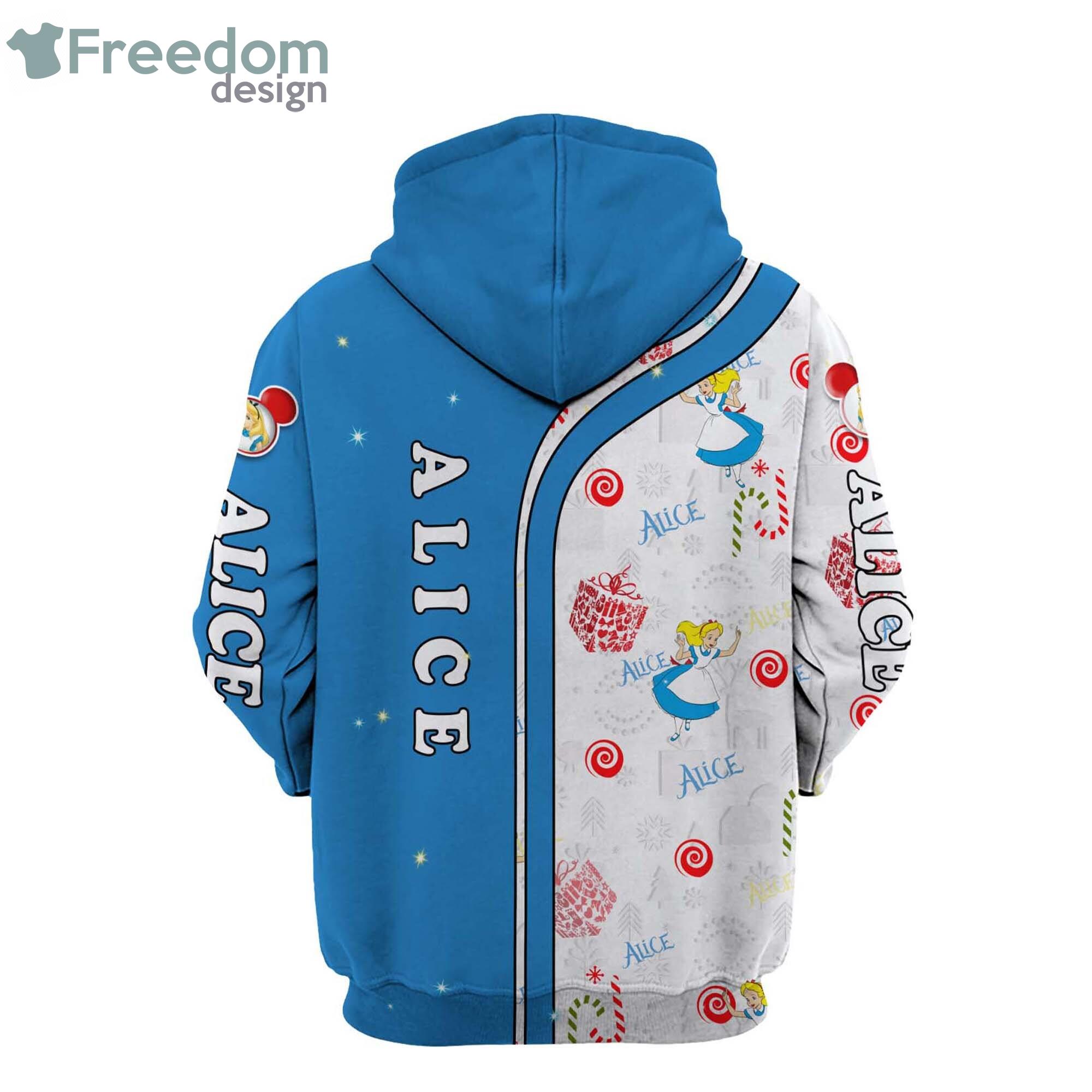 Alice In Wonderland Christmas Disney Cartoon Hoodie Zip Hoodie Product Photo 5 Alice In Wonderland Christmas Disney Cartoon Hoodie Zip Hoodie Product Photo 5