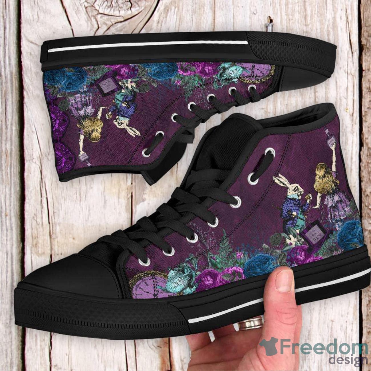 Alice In Wonderland Gothic High Top Shoes For Men And Women Product Photo 2