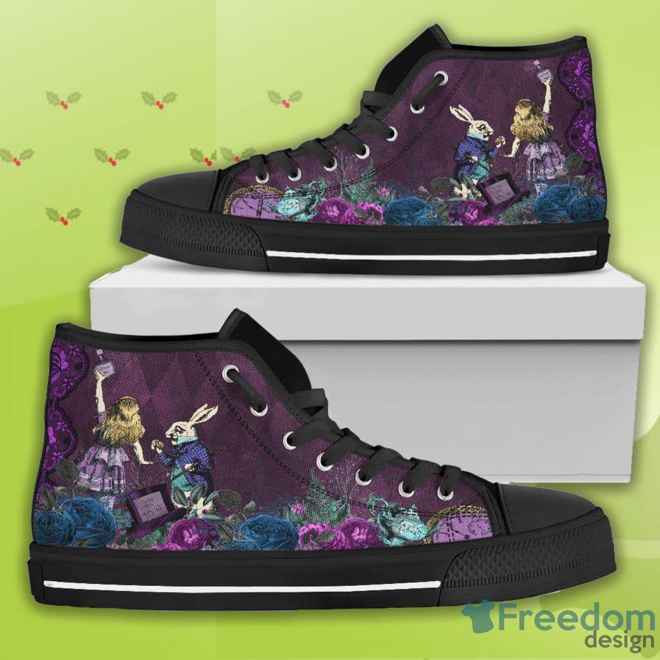Alice In Wonderland Gothic High Top Shoes For Men And Women Product Photo 1 Alice In Wonderland Gothic High Top Shoes For Men And Women Product Photo 1