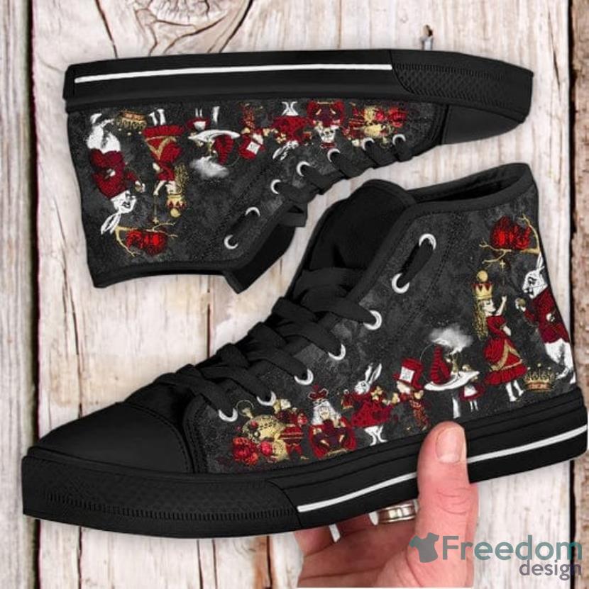 Alice In Wonderland Queen Of Hearts Hight Top Shoes Product Photo 2