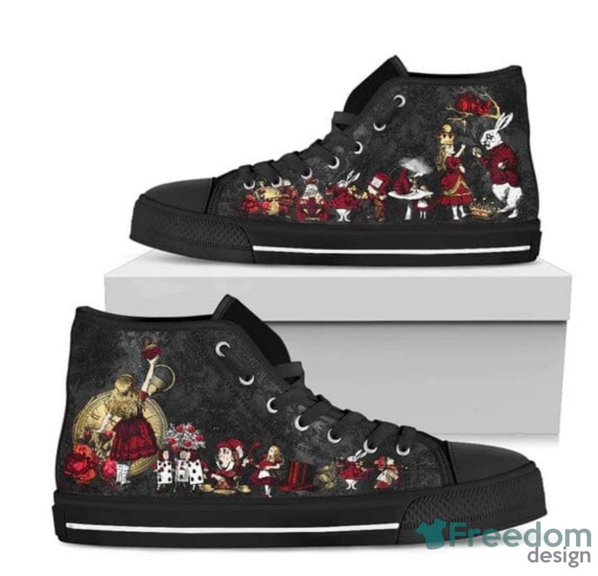 Alice In Wonderland Queen Of Hearts Hight Top Shoes Product Photo 1 Alice In Wonderland Queen Of Hearts Hight Top Shoes Product Photo 1