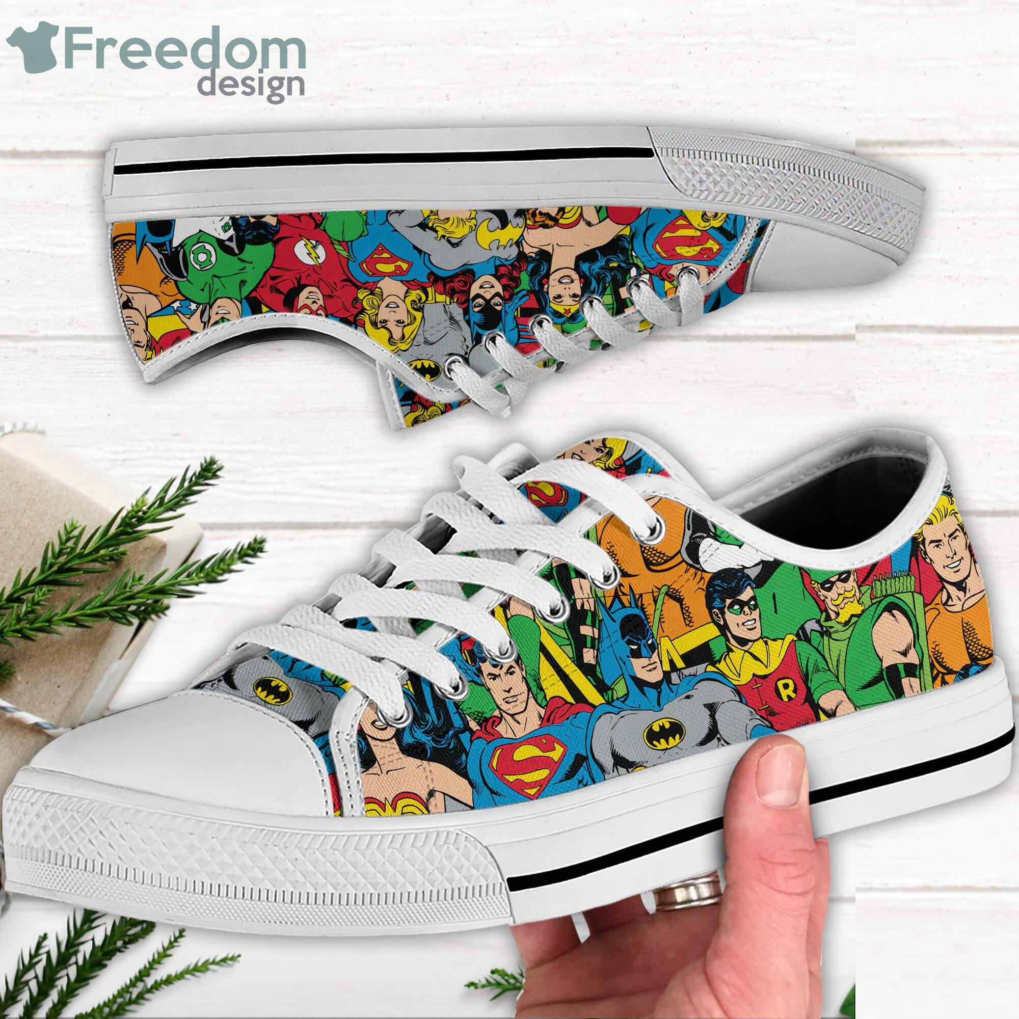 All Super Heroes Marvel Colorful Disney Cartoon Sneakers Low Top Canvas Shoes Product Photo 1