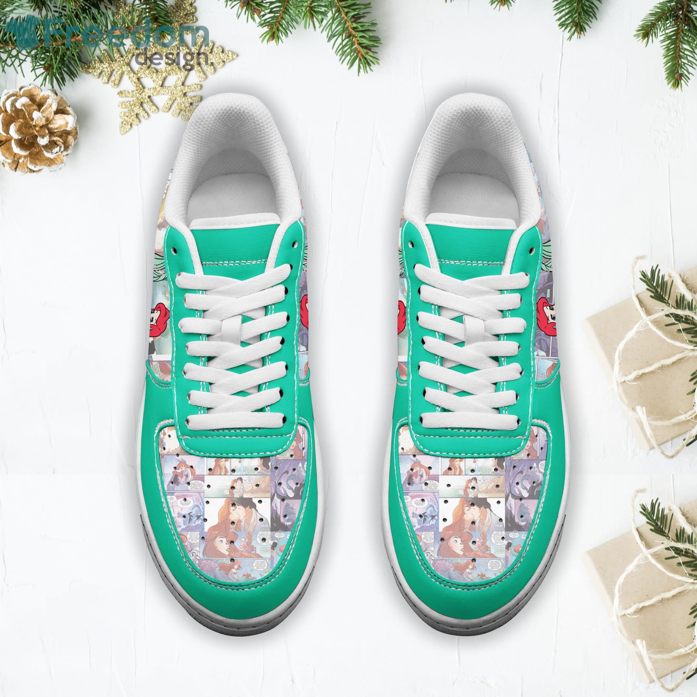 Ariel The Little Mermaid Disney Cartoon Sneakers Air Force Shoes Product Photo 3 Ariel The Little Mermaid Disney Cartoon Sneakers Air Force Shoes Product Photo 3