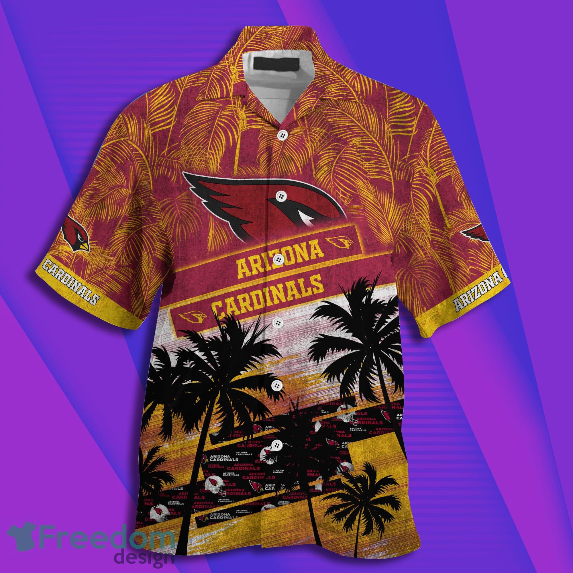 Arizona Cardinals NFL And Tropical Pattern Combo Summer Hawaiian Shirt And Pants Product Photo 2