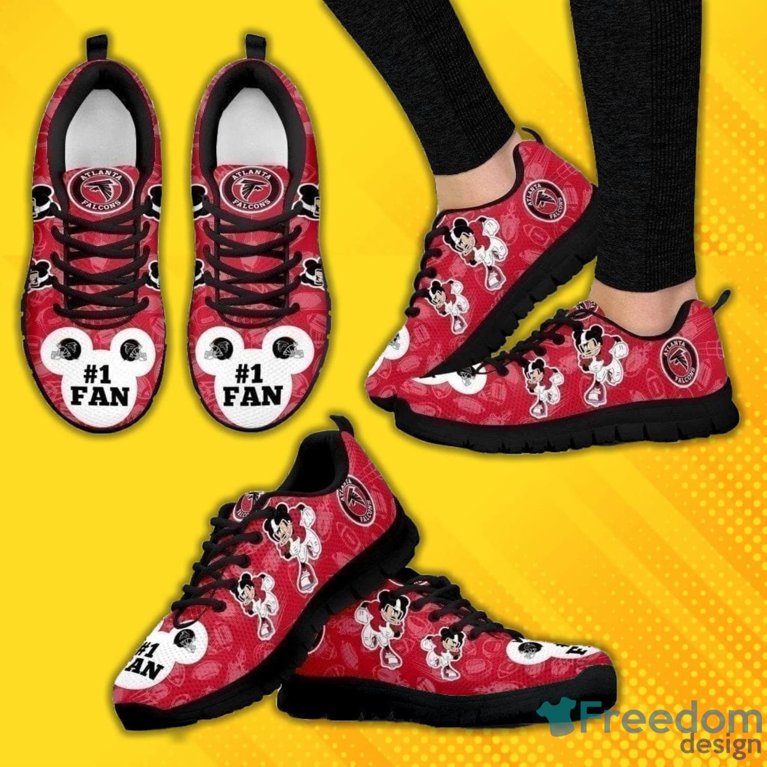 Atlanta Falcons Mickey Sneakers Shoes For Fans Product Photo 1