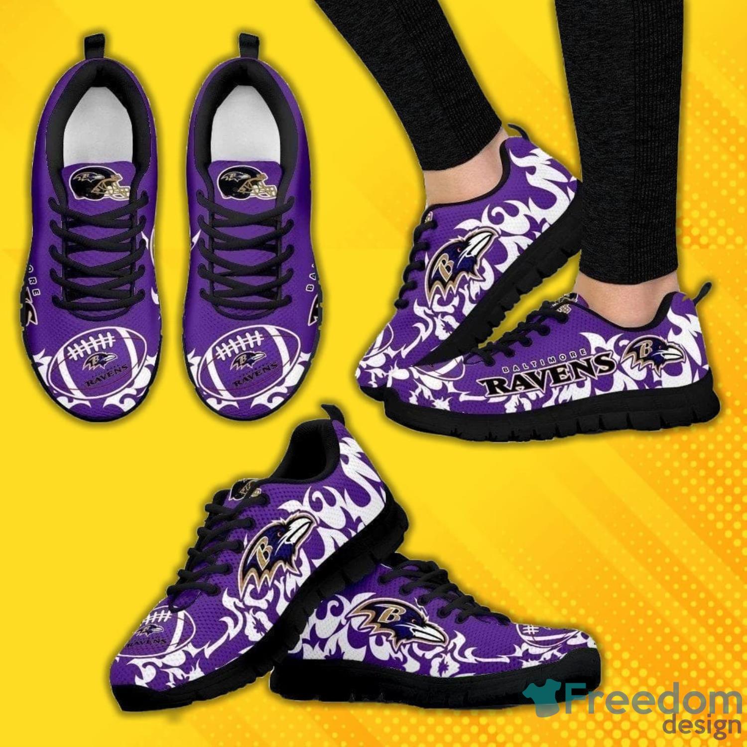 Baltimore Ravens Sneakers Shoes For Fans Product Photo 2
