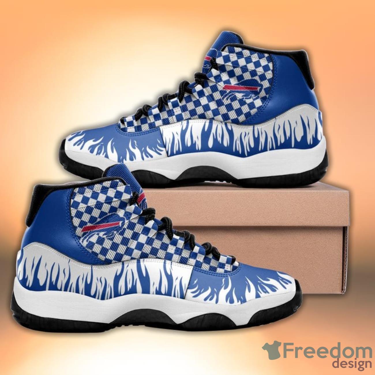 Buffalo Bills Gradient Pattern Style Sneaker Air Jordan 11 Shoes