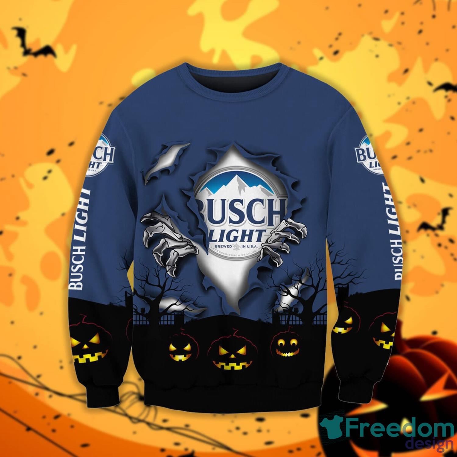 Busch Light Scary Night Halloween Gift Sweatshirt Product Photo 1