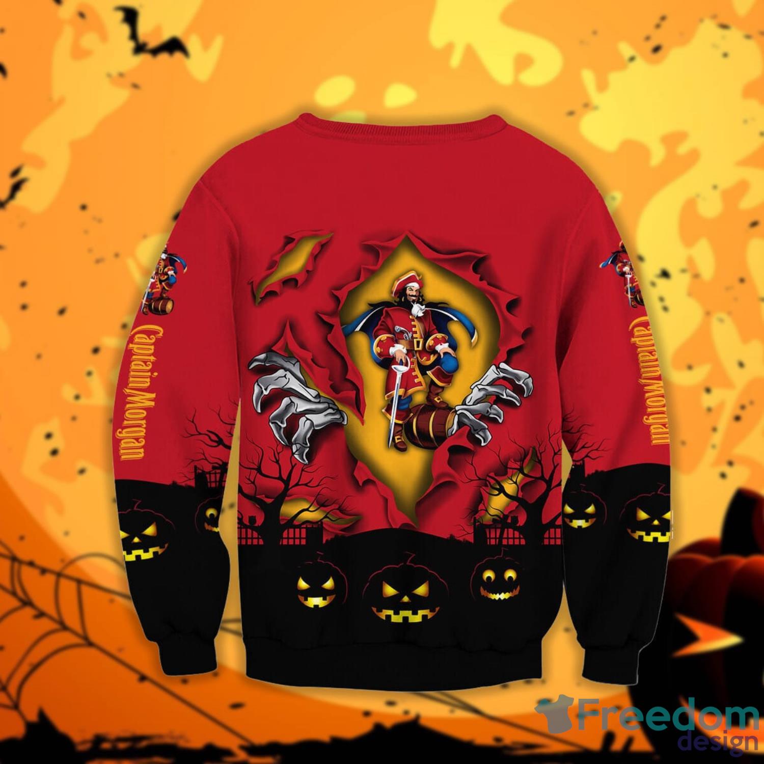 Captain Morgan Scary Night Halloween Gift Sweatshirt Product Photo 2