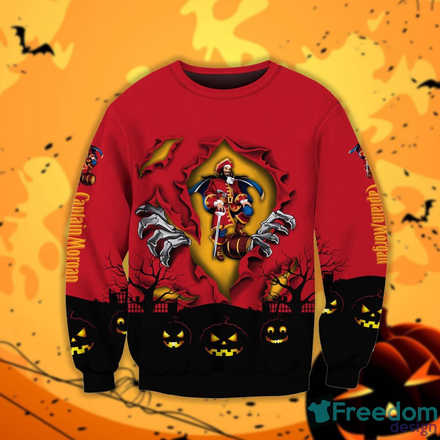 Captain Morgan Scary Night Halloween Gift Sweatshirt Product Photo 1