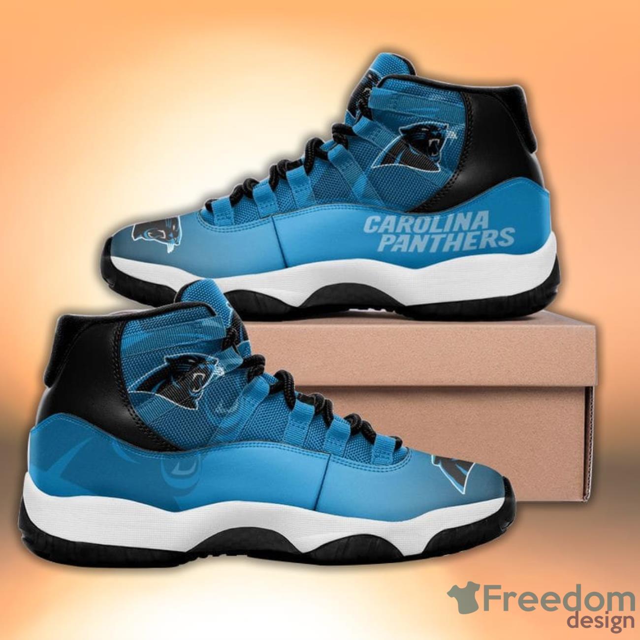 Carolina Panthers Paint Flakes Pattern Style Sneaker Air Jordan 11 Shoes