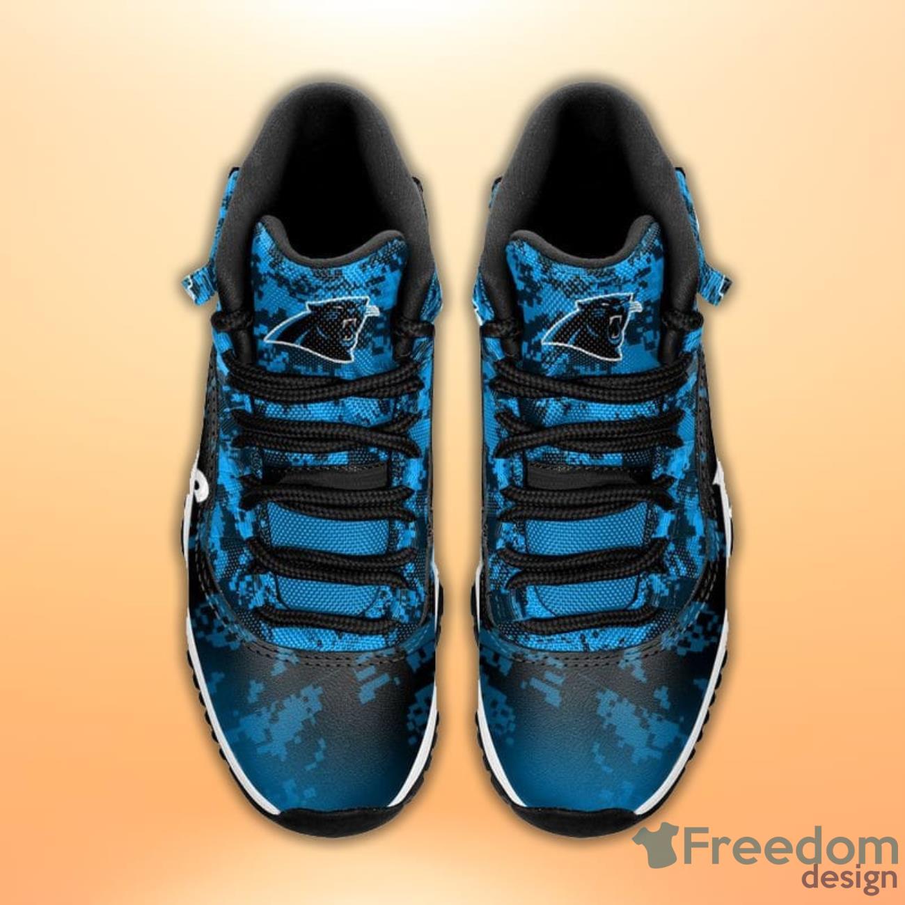 Carolina Panthers Pattern Camo Style Sneaker Air Jordan 11 Shoes