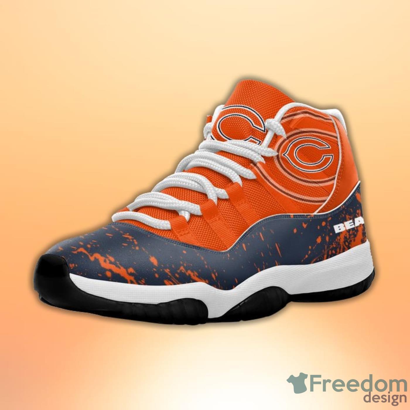 Chicago Bears Paint Flakes Pattern Style Sneaker Air Jordan 11 Shoes -  Freedomdesign