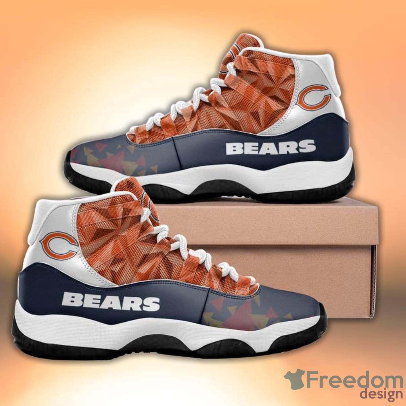 Chicago Bears Team Logo AJ High Top Sneaker Boots - Owl Fashion Shop