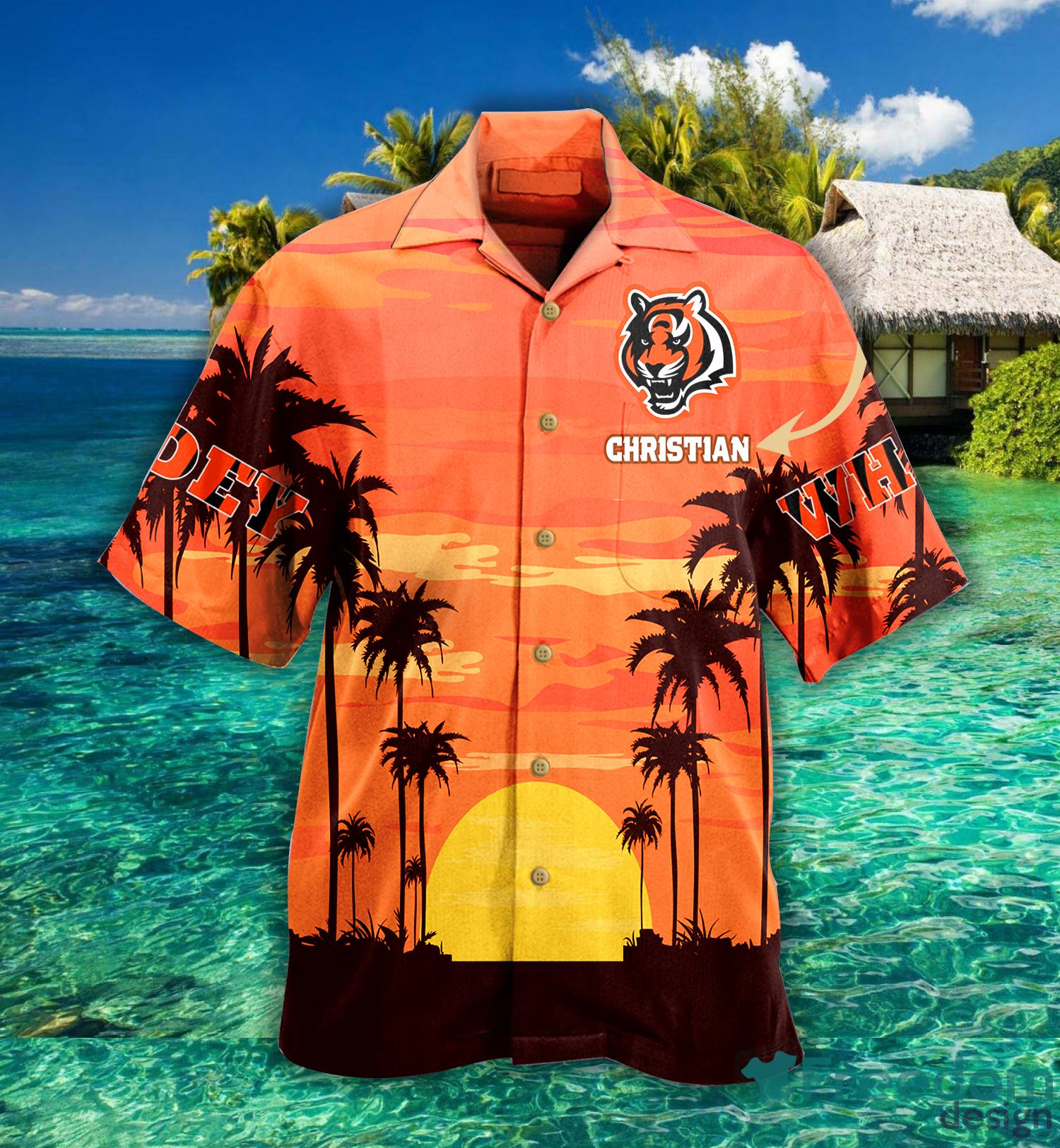 Cincinnati Bengals Palm Sunset Hawaiian Shirt For Fans