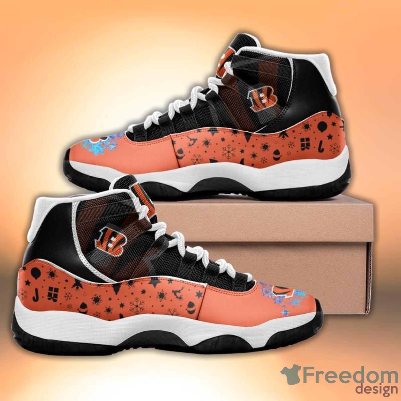 Cincinnati Bengals Air Jordan Hightop Shoes - Freedomdesign