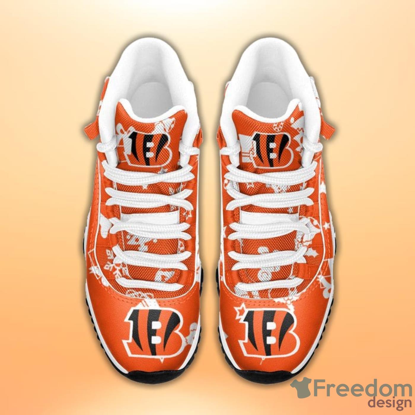 Cincinnati Bengals Air Jordan Hightop Shoes - Freedomdesign