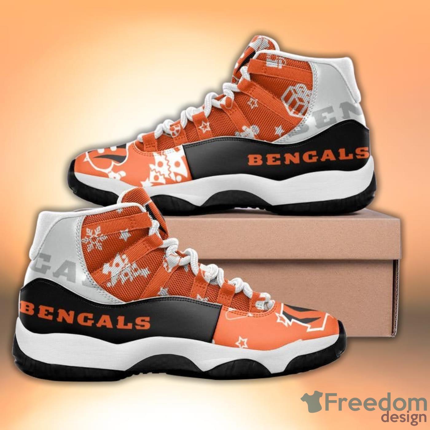 Cincinnati Bengals Air Jordan Hightop Shoes - Freedomdesign