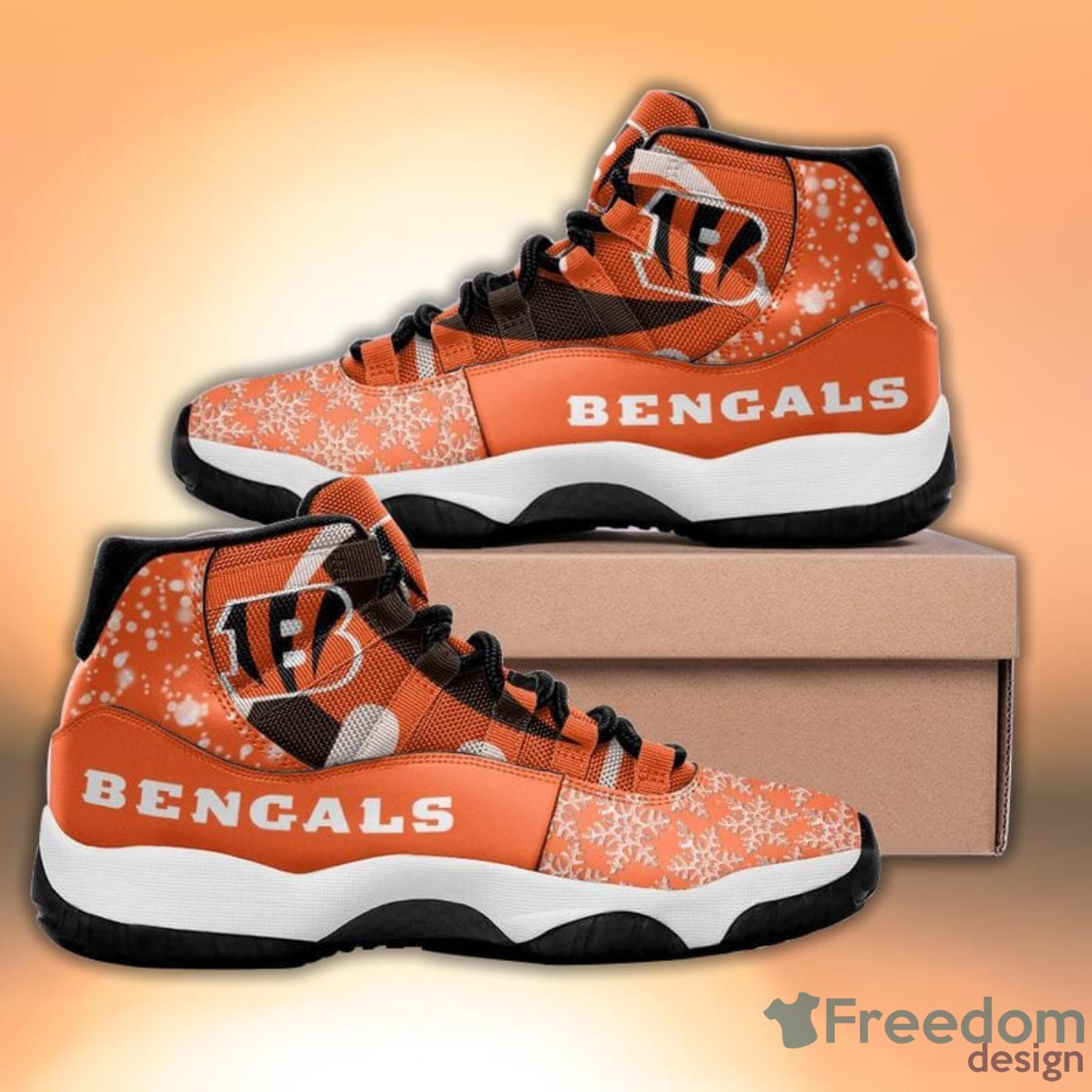 Cincinnati Bengals Air Jordan Hightop Shoes - Freedomdesign