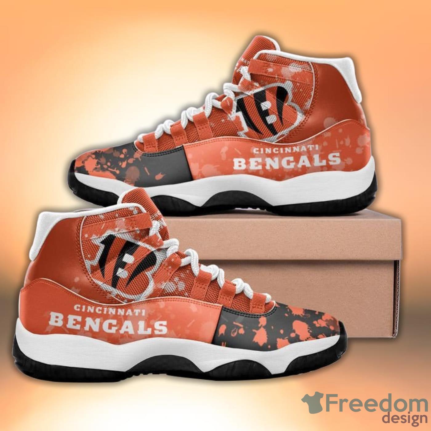 CINCINNATI BENGALS AIR JORDAN 11 SNEAKERS - - extreme-honor